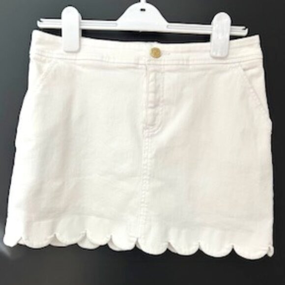 Lilly Pulitzer White Colette Denim Skort - Picture 1 of 7